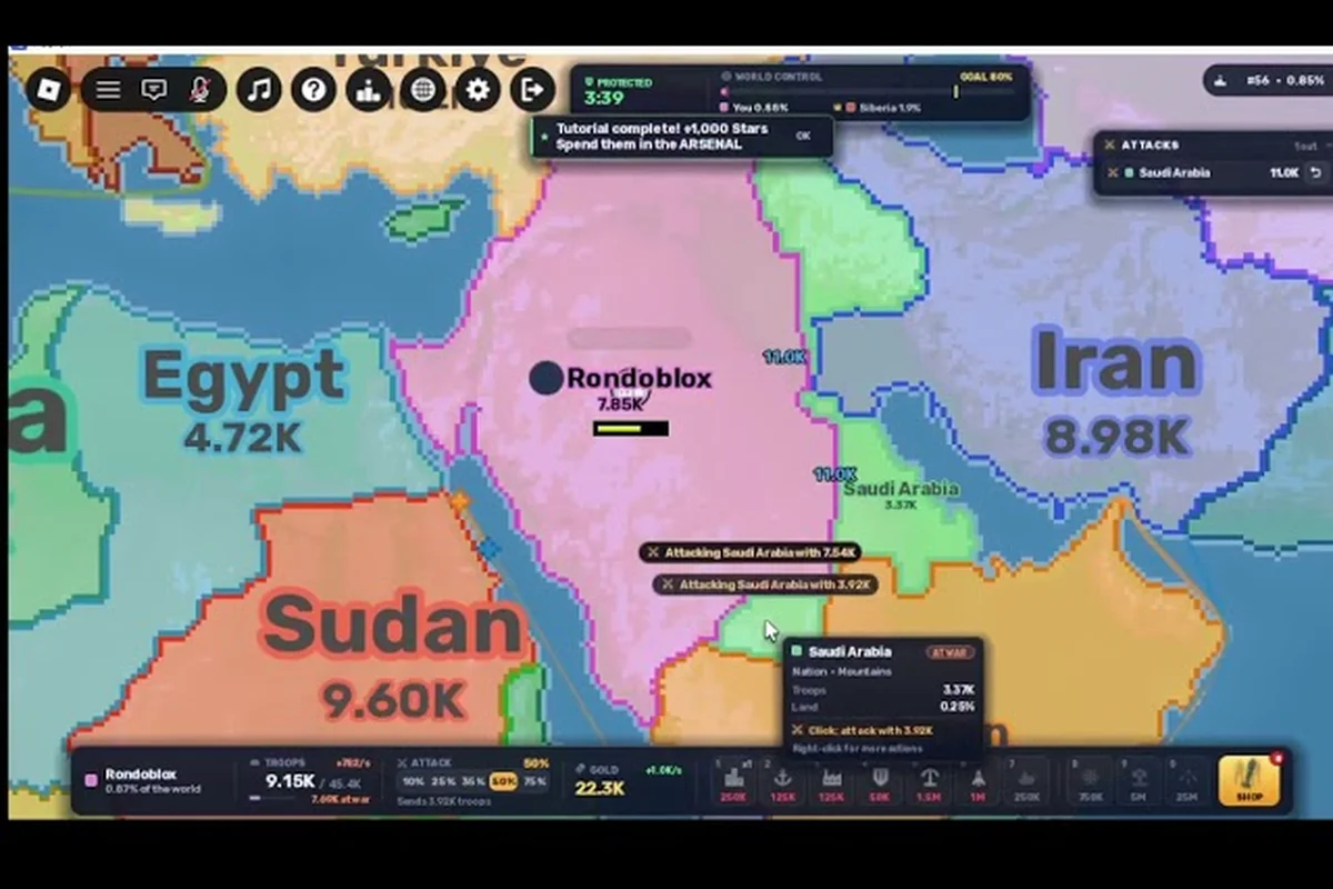 RoWorld Abstract map: Small and Large Map Choices